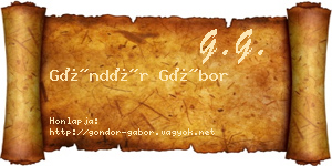Göndör Gábor névjegykártya