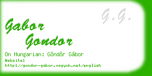 gabor gondor business card